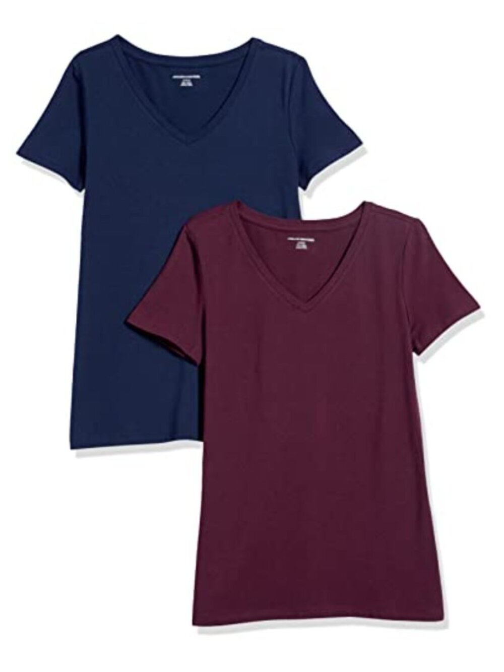Women's Plus Size Short-Sleeve V-Neck T-Shirt Cotton Modal Jersey Tee